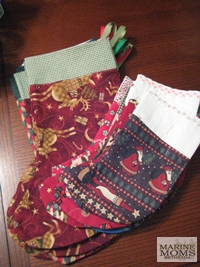 the stockings made by Bayside Quilters