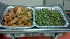 wings and green beans