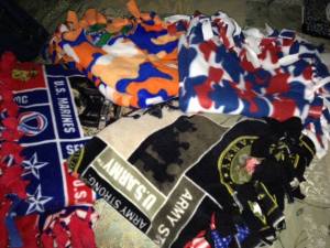 TAMPA Marine Families no sew blankets