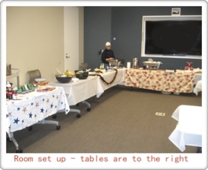 Luncheon room at the USO