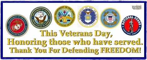This Veterans Day, Honoring those who have served. Thank you for defending FREEDOM!
