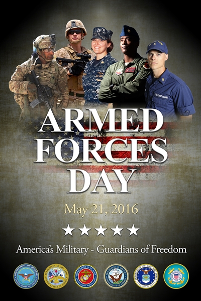 Armed Forces Day poster, May 26, 2016