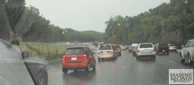 Beltway driving in the rain July 2010