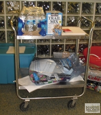 cart of stuff for the hospital