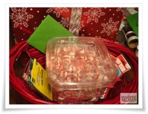 peppermint candy and extra gift cards.