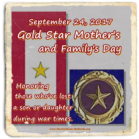 Gold Star Mothers and familys Day 2017 with pi and banner